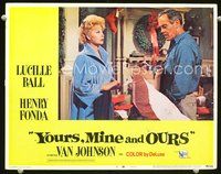4b997 YOURS, MINE & OURS movie lobby card #8 '68 great image of Lucille Ball & Henry Fonda!