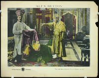 4c018 ALF'S BUTTON movie lobby card '20 wild image of men in castle, early silent!