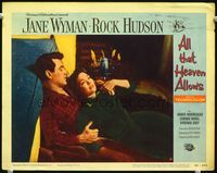 4c020 ALL THAT HEAVEN ALLOWS LC #8 '55 close up romantic image of Rock Hudson & blind Jane Wyman!