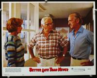 4c058 BETTER LATE THAN NEVER LC #6 '83 great image of David Niven, Maggie Smith, & Art Carney!