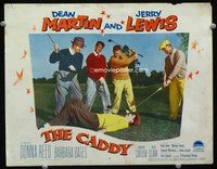 4c091 CADDY movie lobby card #7 '53 great image of Dean Martin & golfers teeing off on Jerry Lewis!