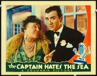 4c095 CAPTAIN HATES THE SEA movie lobby card '34 close-up of Fred Keating w/high society woman!