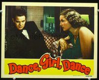 4c133 DANCE GIRL DANCE movie lobby card '40 great close up of sexy Maureen O'Hara & Louis Hayward!
