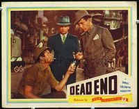 4c145 DEAD END lobby card R44 Joel McCrea offers Humphrey Bogart a cigarette, Allen Jenkins watches!