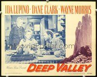 4c150 DEEP VALLEY movie lobby card #6 '47 confused Ida Lupino in the kitchen!