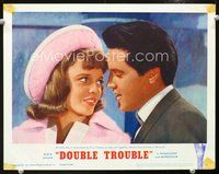 4c167 DOUBLE TROUBLE LC #1 '67 super close up of Elvis Presley singing to pretty Annette Day!