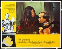 4c218 GET TO KNOW YOUR RABBIT movie lobby card #7 '72 close-up of Tom Smothers w/Katharine Ross!