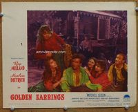 4c237 GOLDEN EARRINGS movie lobby card #3 '47 cool image of gypsies Marlene Dietrich, Ray Milland!