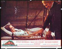 4c275 HAWAII movie lobby card #4 '66 sick Julie Andrews talks with Max von Sydow!