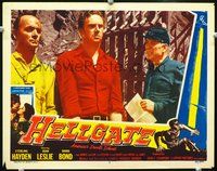 4c287 HELLGATE movie lobby card #2 '52 Sterling Hayden in America's Devil's Island!