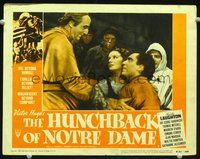 4c333 HUNCHBACK OF NOTRE DAME LC #7 R52 Maureen O'Hara and Edmond O'Brien are united at the climax!