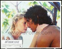 4c336 HURRICANE movie lobby card #4 '79 romantic close-up of Dayton Ka'ne, Mia Farrow!