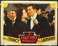 4c342 I TAKE THIS WOMAN movie lobby card '39 great image of beautiful Hedy Lamarr dancing!