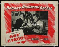 4c373 KEY LARGO movie lobby card #2 '48 cool image of Edward G. Robinson, Lionel Barrymore!