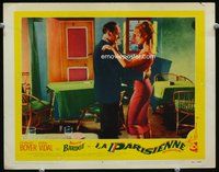 4c395 LA PARISIENNE movie lobby card #3 '58 great full-length image of sexy Brigitte Bardot dancing!
