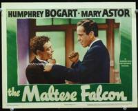 4c001 MALTESE FALCON LC '41 best image of smoking Humphrey Bogart threatening effete Peter Lorre!