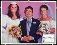 4c488 MICKI & MAUDE movie lobby card #7 '84 wacky image of Dudley Moore w/two brides!