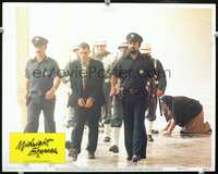 4c492 MIDNIGHT EXPRESS movie lobby card #7 '78 Brad Davis being arrested by Turkish police!