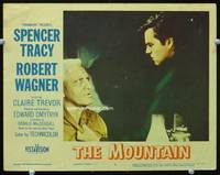 4c504 MOUNTAIN movie lobby card #2 '56 close-up of Spencer Tracy & Robert Wagner!
