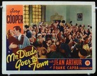 4c506 MR. DEEDS GOES TO TOWN LC '36 Gary Cooper & Jean Arthur are carried out of court at climax!
