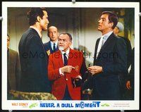 4c529 NEVER A DULL MOMENT LC '68 cool image of Dick Van Dyke, Edward G. Robinson, & Henry Silva!