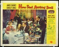 4c532 NEVER STEAL ANYTHING SMALL LC #3 '59 great image of James Cagney & Shirley Jones at dinner!