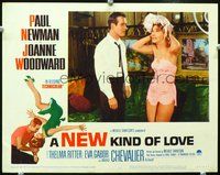 4c534 NEW KIND OF LOVE movie lobby card #5 '63 Paul Newman, sexy Joanne Woodward in skimpy outfit!