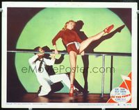 4c554 ON THE TOWN LC #6 '49 sailor Gene Kelly with sexiest dancer Vera-Ellen showing her legs!