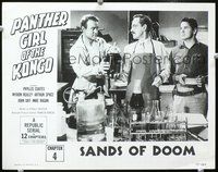 4c575 PANTHER GIRL OF THE KONGO chap 4 movie LC '55 wild image of scientist, serial, Sands of Doom!
