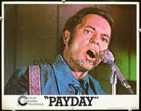4c584 PAYDAY movie lobby card #7 '73 close-up of Rip Torn singing country music!