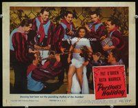 4c587 PERILOUS HOLIDAY movie lobby card '46 sexy dancing feet beat out pounding rhythm of rhumba!