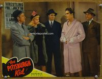 4c600 PITTSBURGH KID movie lobby card '41 cool image of boxer Billy Conn, pretty Jean Parker!