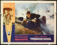 4c610 PREMATURE BURIAL lobby card #6 '62 Poe, Ray Milland fights to keep from being buried alive!