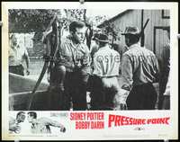 4c611 PRESSURE POINT movie lobby card #8 '62 cool image of prison guards!
