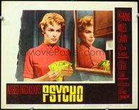 4c621 PSYCHO lobby card #5 '60 Alfred Hitchcock, pretty Janet Leigh decides to steal lots of cash!