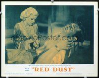 4c649 RED DUST movie lobby card #7 R63 great image of Clark Gable being nursed by sexy Jean Harlow!