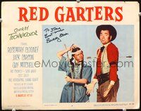 4c650 RED GARTERS signed movie lobby card #4 '54 great wacky image, autographed by Buddy Ebsen!