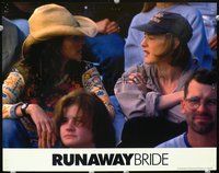 4c680 RUNAWAY BRIDE movie lobby card '99 Julia Roberts talks with Joan Cusack!