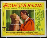 4c693 SCARAMOUCHE movie lobby card #7 '52 romantic close-up of Stewart Granger & Eleanor Parker!