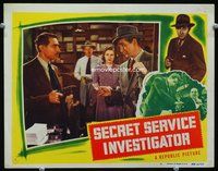 4c702 SECRET SERVICE INVESTIGATOR lobby card #5 '48 great images of Lloyd Bridges w/guns & money!