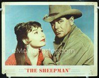 4c725 SHEEPMAN movie lobby card #2 '58 close up of Shirley MacLaine looking lovingly at Glenn Ford!