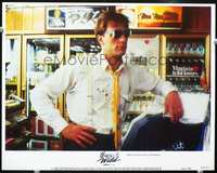 4c756 SOMETHING WILD lobby card #5 '86 great image of Jeff Daniels in wacky outfit w/blood stains!