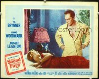 4c768 SOUND & THE FURY movie lobby card #7 '59 Yul Brynner towers over Joanne Woodward!