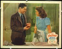 4c797 SULLIVANS movie lobby card '44 Thomas Mitchell proposes to Anne Baxter!
