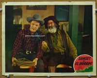 4c800 SUNSET IN EL DORADO movie lobby card '45 great image of cowboy Roy Rogers w/Gabby Hayes!