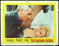 4c819 TEN SECONDS TO HELL lobby card #6 '59 romantic close-up of Jeff Chandler & sexy Martine Carol!
