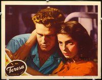 4c820 TERESA movie lobby card #5 '51 close-up of pretty Pier Angeli!