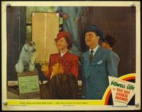4c843 THIN MAN GOES HOME LC #5 '44 portrait of William Powell & Myrna Loy as Nick & Nora + Asta!