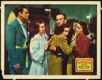 4c858 THREE BLIND MICE signed lobby card '38 autographed by Joel McCrea, David Niven being hugged!