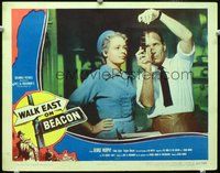 4c934 WALK EAST ON BEACON movie lobby card '52 George Murphy, Virginia Gilmore, by J. Edgar Hoover!